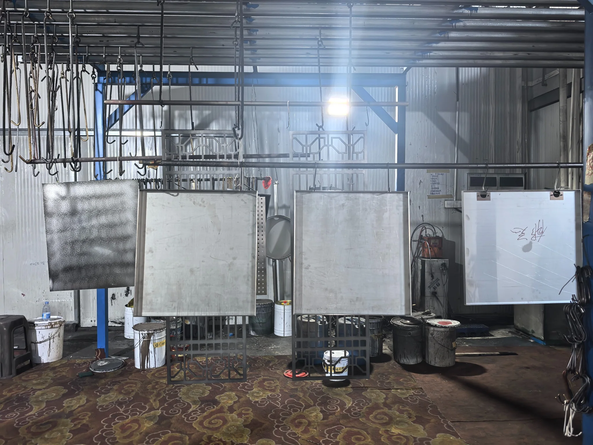 Fluorocarbon coating hanging