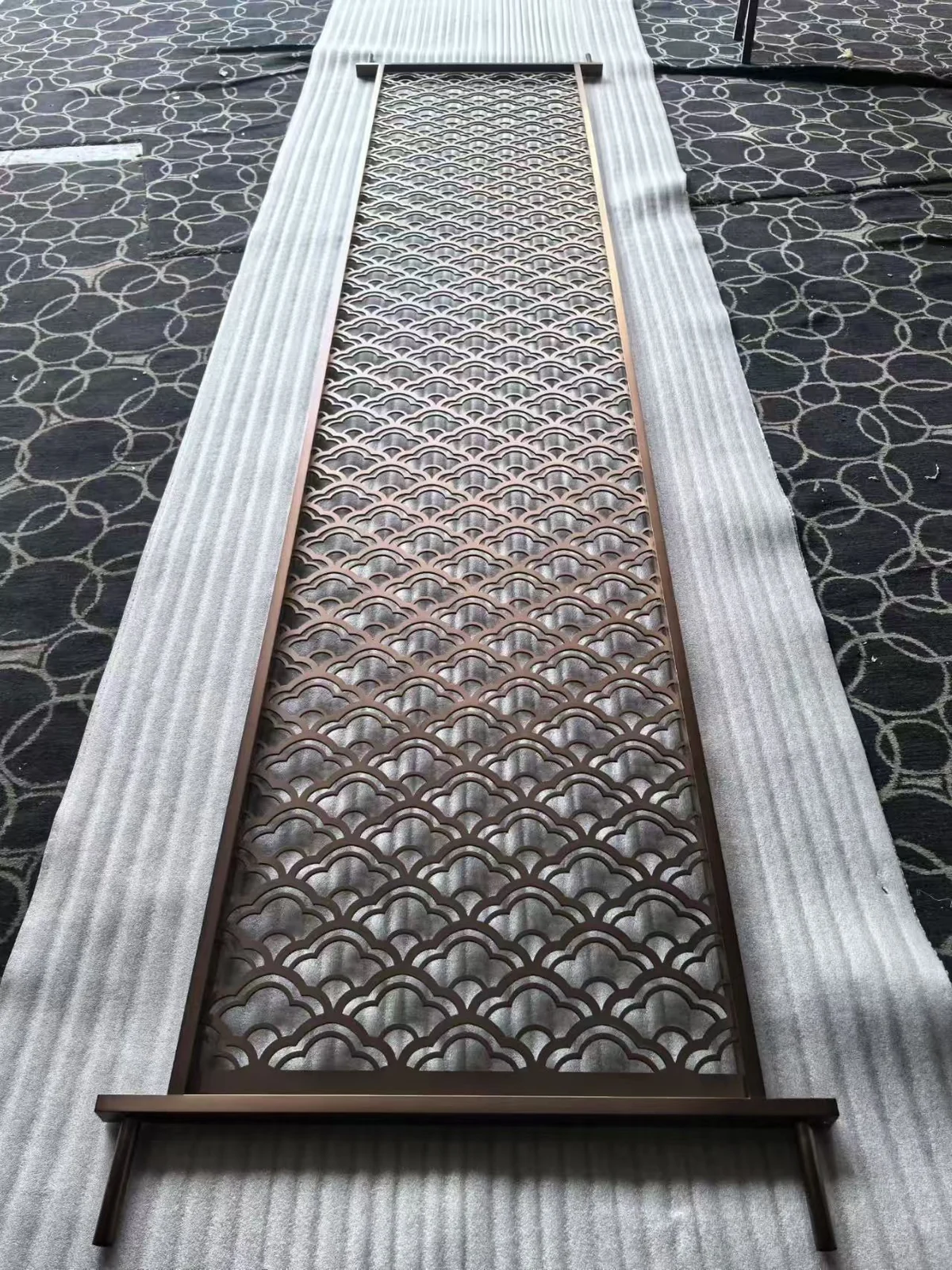 Carved aluminium decorative screen reference 2