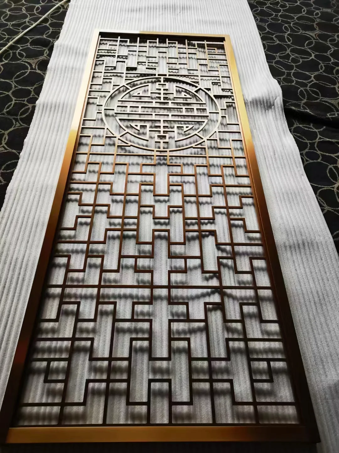 Carved aluminium decorative screen reference 17
