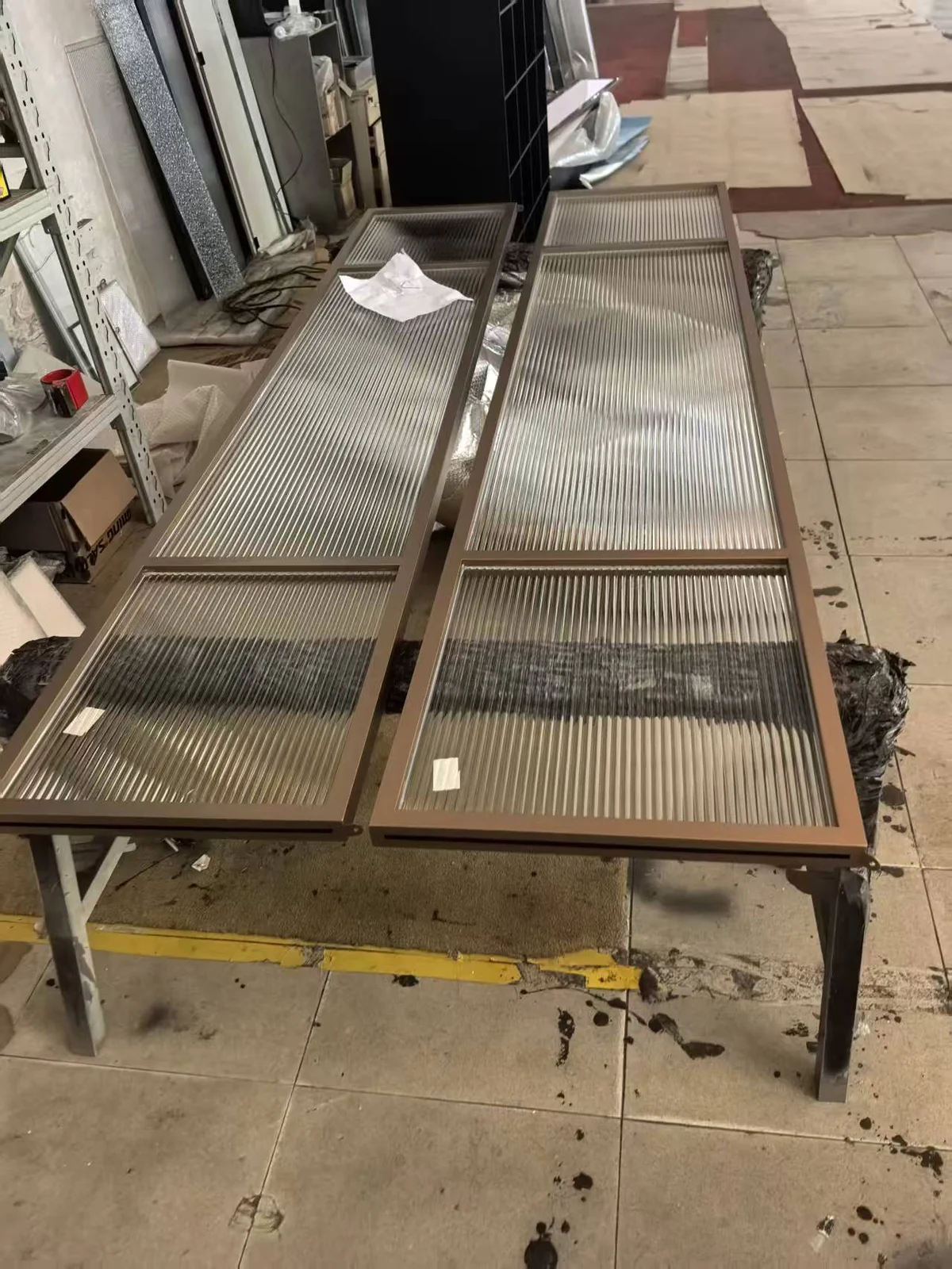 Glass and stainless steel decorative screen reference 6