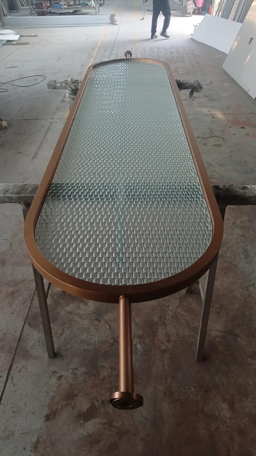 Glass and stainless steel decorative screen reference 14