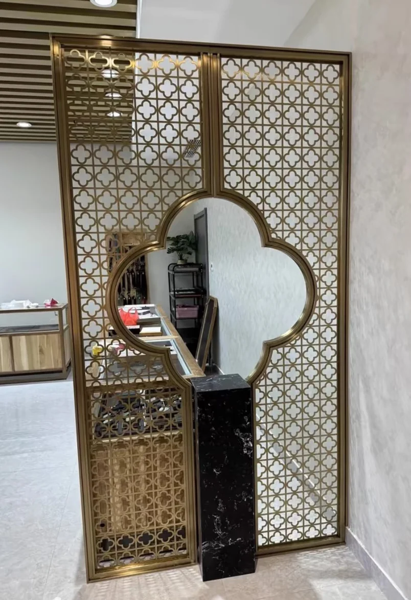 New Chinese-style stainless steel decorative screen reference 5